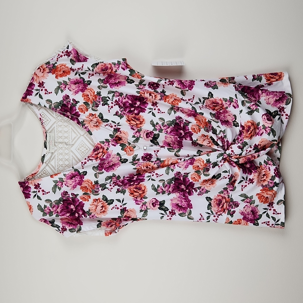 Bobbie Brooks Ladies Lace Back Knot Front Top
